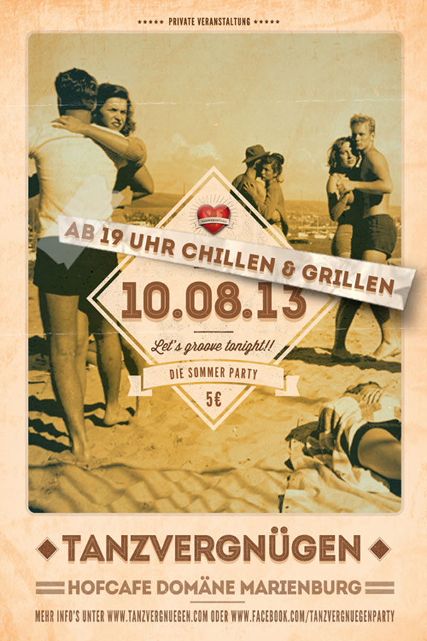 Tanzvergnügen Flyer 10.08.2013